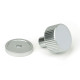 Satin Chrome Judd Cabinet Knob on Round Rose