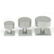 Satin Chrome Judd Cabinet Knob on Square Rose