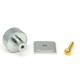 Satin Chrome Judd Cabinet Knob on Square Rose