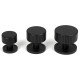 Matt Black Judd Cabinet Knob on Round Rose