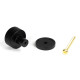 Matt Black Judd Cabinet Knob on Round Rose