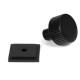 Matt Black Judd Cabinet Knob on Square Rose