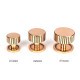 Polished Bronze Judd Cabinet Knob on Round Rose