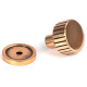 Polished Bronze Judd Cabinet Knob on Round Rose