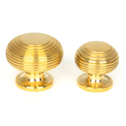 Polished Brass Beehive Cabinet Knob