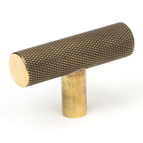 Aged Brass Brompton T Bar Cabinet Knob