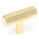 Polished Brass Kahlo T Bar Cabinet Knob