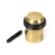 Period Floor Mounted Door Stop - Aged Brass