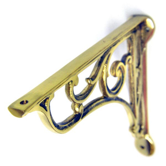 Brass Oblique Shelf Bracket