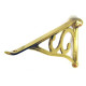 Brass Simple Scroll Glass Shelf Bracket