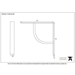 Curved Bracket - Black Finish