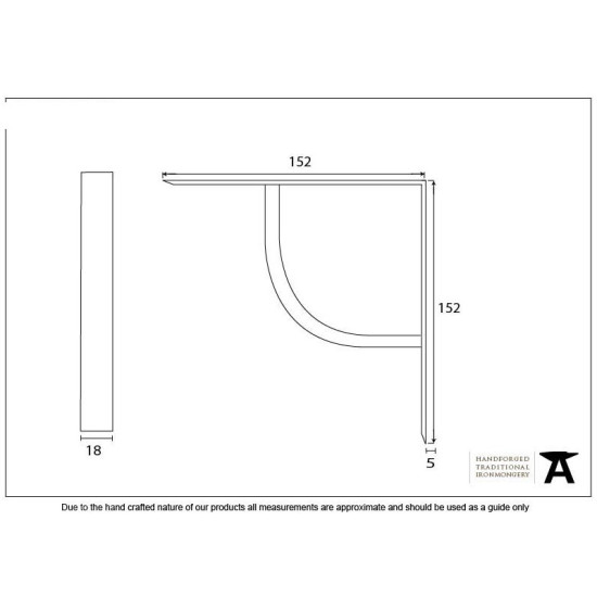 Curved Bracket - Natural Finish