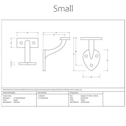 Blacksmith Pewter Patina Handrail Bracket