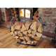 Hand Forged Jacobean Log Basket - Large