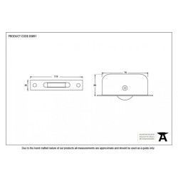 Polished Lacquered Brass Sash Window Pulley