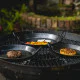 Set of 3 Skillets plus Handle - Kadai