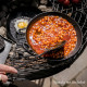 Set of 3 Skillets plus Handle - Kadai