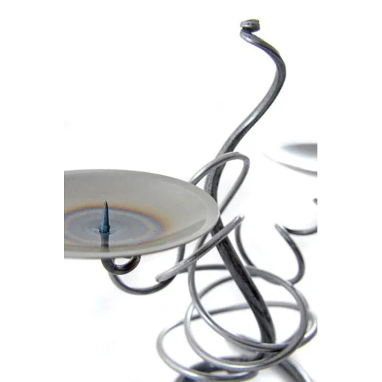 Hand Forged Double Tangle Candle Holder
