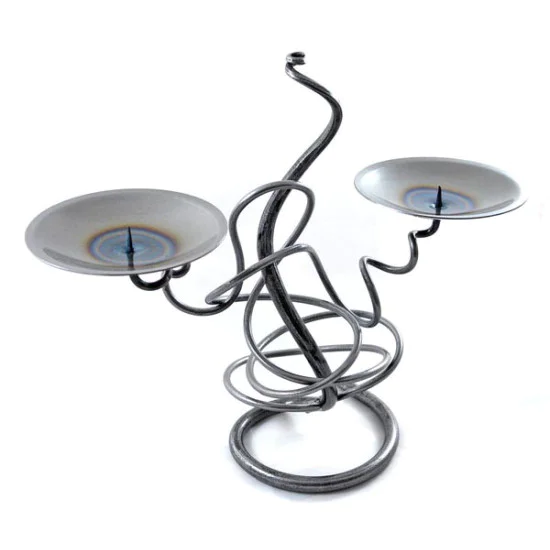 Hand Forged Double Tangle Candle Holder
