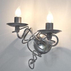 Hand Forged Double Tangle Electric Wall Sconce