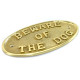 Beware of the Dog Brass Sign