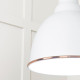 White Gloss Brindley Pendant in Flock