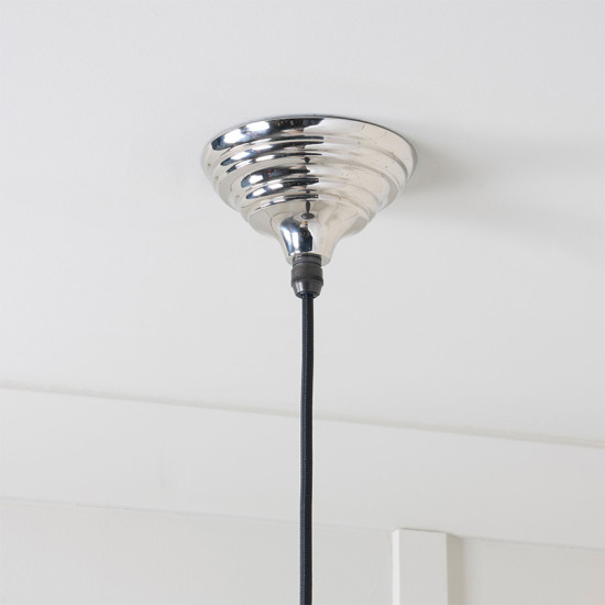 Brindley Pendant - Smooth Nickel Exterior and Interior
