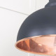 Smooth Copper Harborne Pendant in Soot