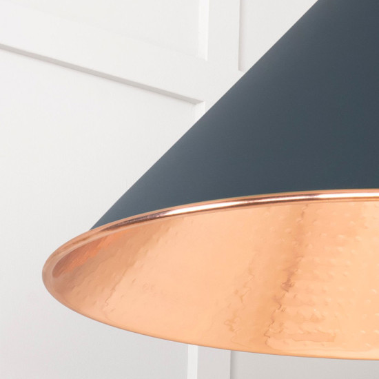 Hammered Copper Hockley Pendant in Soot