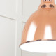 White Gloss Brindley Pendant in Copper