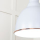 White Gloss Brindley Pendant in Birch