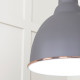 White Gloss Brindley Pendant in Bluff