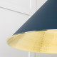Hammered Brass Hockley Pendant in Dusk