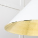 Hammered Brass Hockley Pendant in Flock