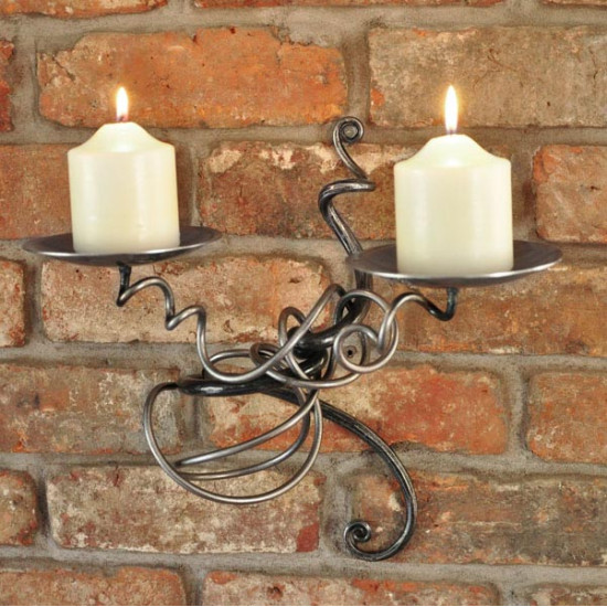 Hand Forged Double Tangle Wall Sconce