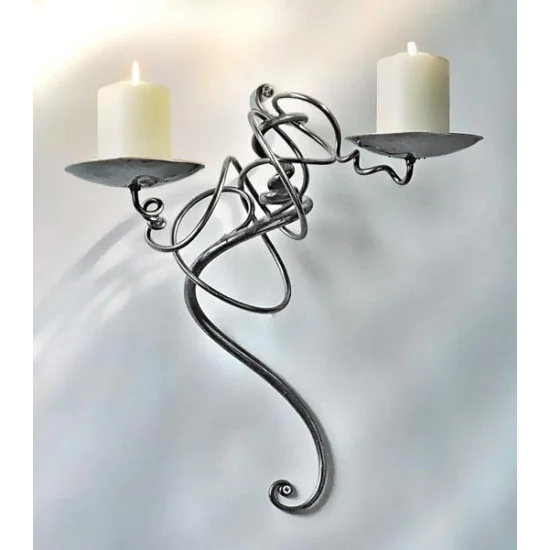 Hand Forged Double Tangle Wall Sconce