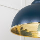 Hammered Brass Harborne Pendant in Dusk