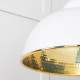 Hammered Brass Harborne Pendant in Flock