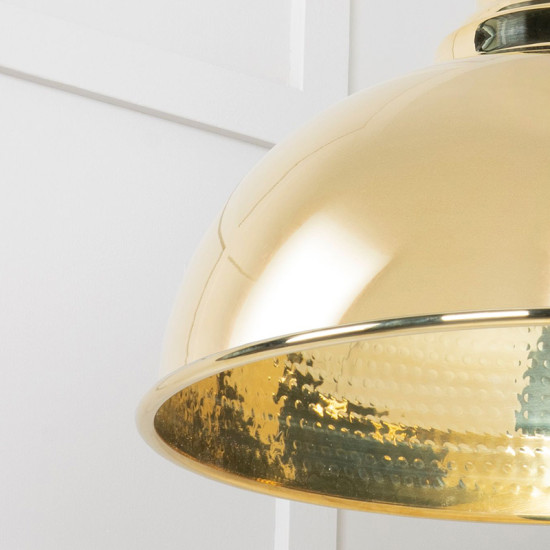 Hammered Brass Harborne Pendant