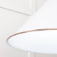 White Gloss Hockley Pendant in Flock