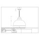 Hammered Nickel Harborne Pendant in Upstream