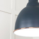 White Gloss Brindley Pendant in Soot