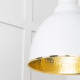 Hammered Brass Brindley Pendant in Flock