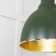 Hammered Brass Brindley Pendant in Heath