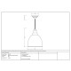White Gloss Brindley Pendant in Slate