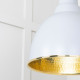 Hammered Brass Brindley Pendant in Birch