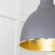 Hammered Brass Brindley Pendant in Bluff