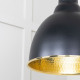 Hammered Brass Brindley Pendant in Elan Black