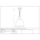 Hammered Brass Brindley Pendant in Slate