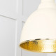 Hammered Brass Brindley Pendant in Teasel